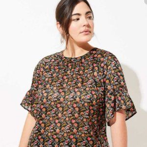 NWT Plus Floral Tie Blouse